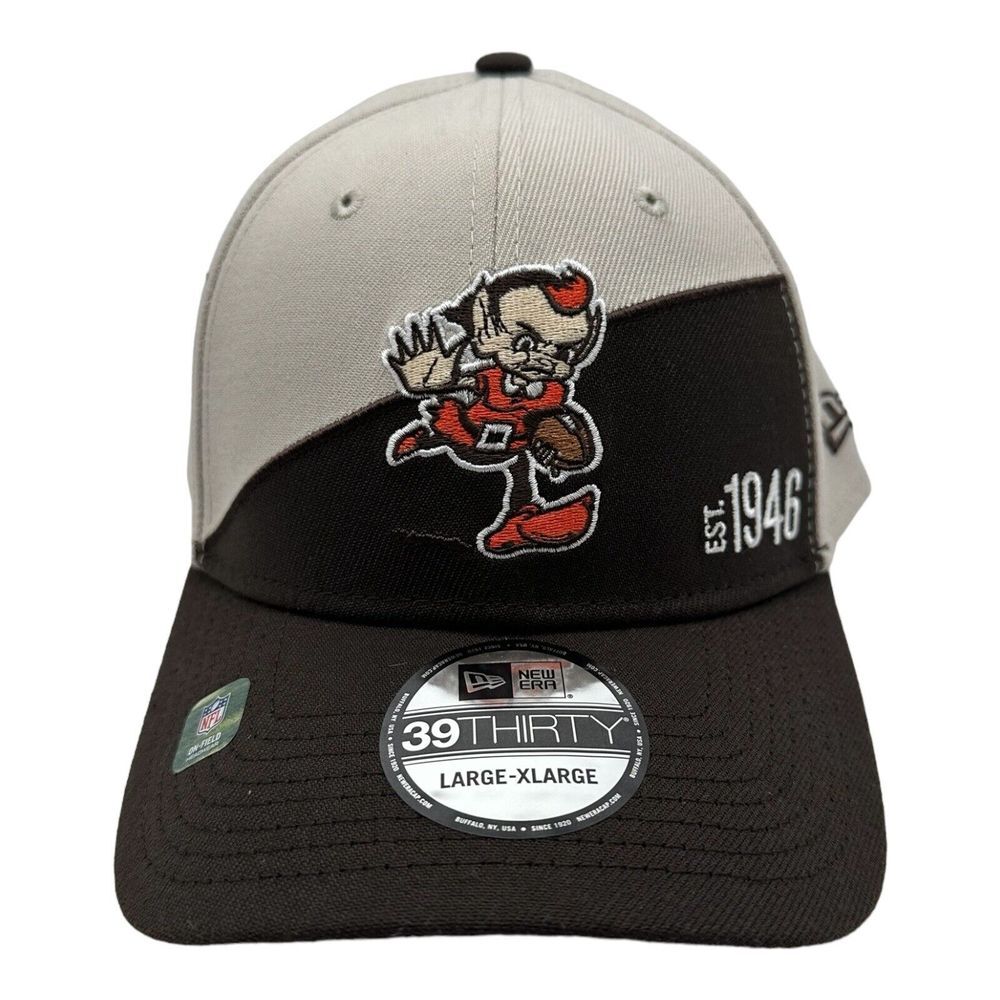New Era 39THIRTY Cleveland Browns 2023 Sideline Historic Hat Brownie Elf L/XL